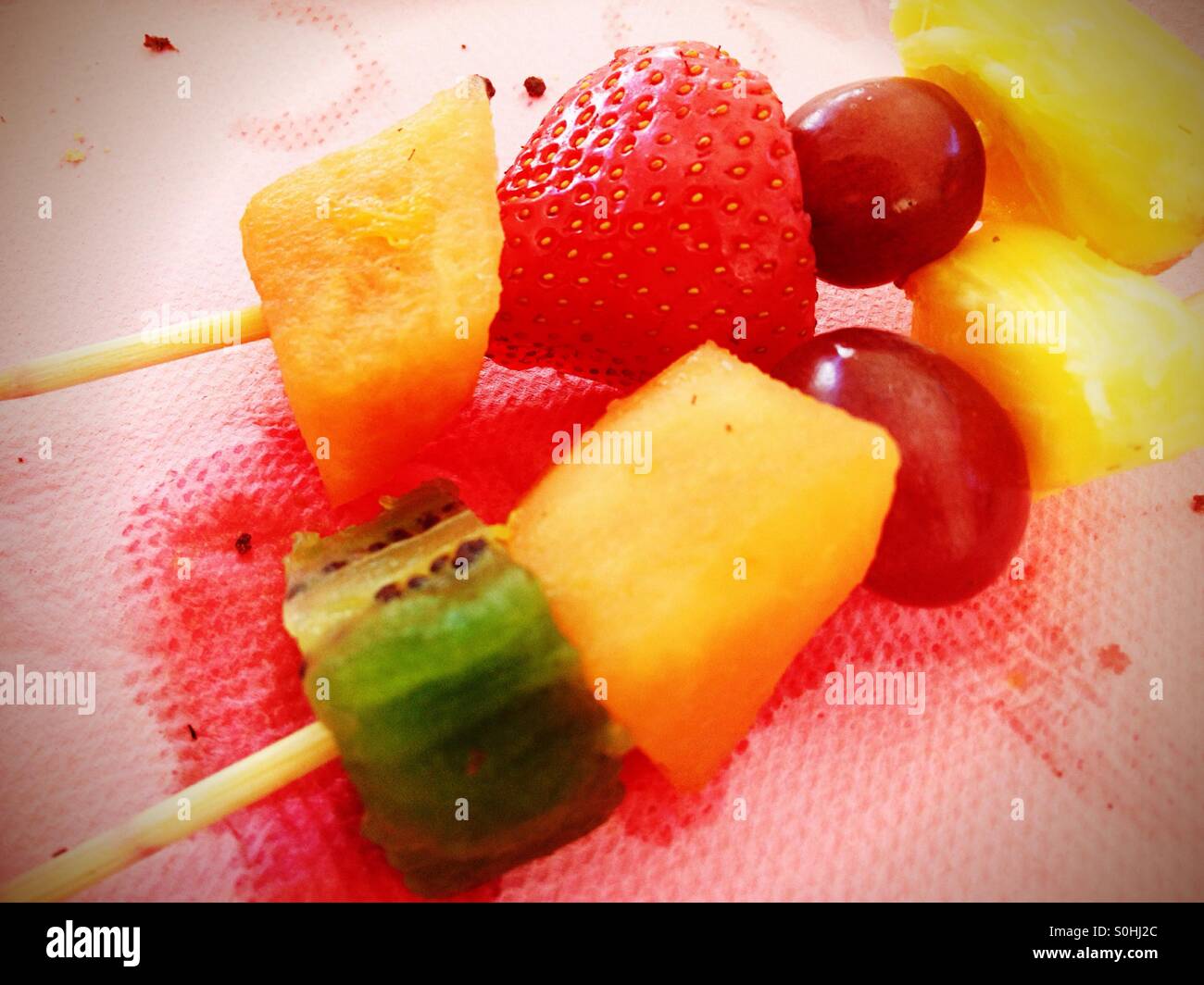 Obst Spiesse Stockfotografie Alamy