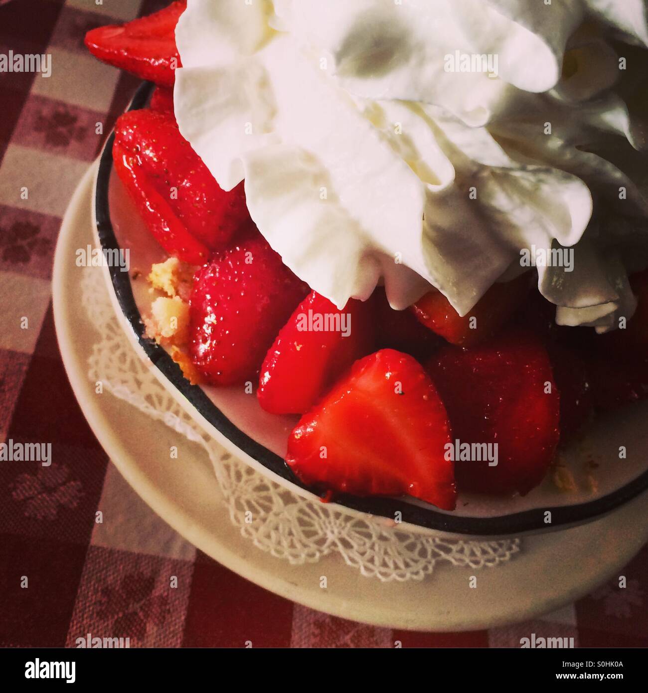 Emily Erdbeer - Smartphone-aufgenommenes Stockfoto