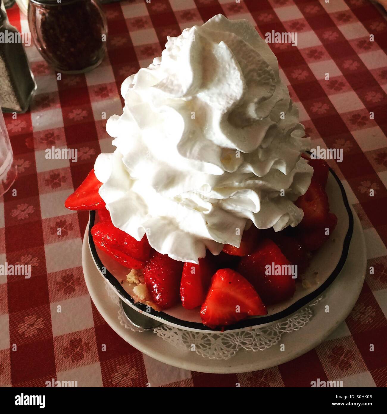 Emily Erdbeer - Smartphone-aufgenommenes Stockfoto