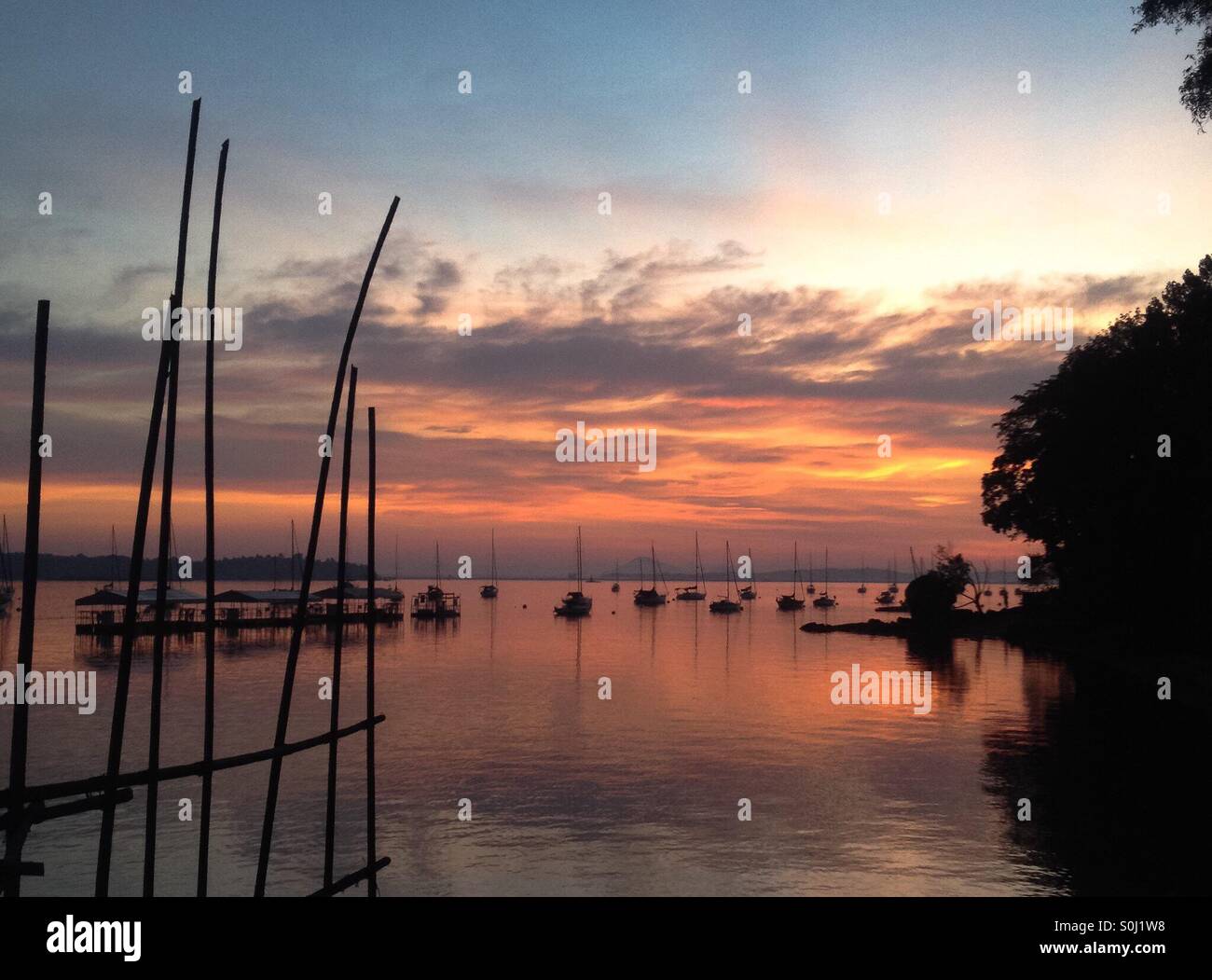 Sunrise - Smartphone-aufgenommenes Stockfoto