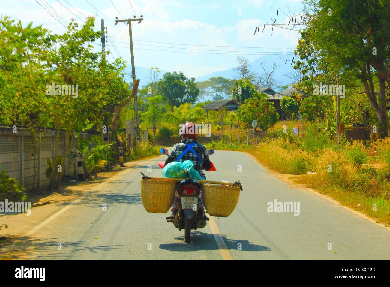 Einer der gewöhnlichen Tage im Norden Thailands, Pai. Stockfoto