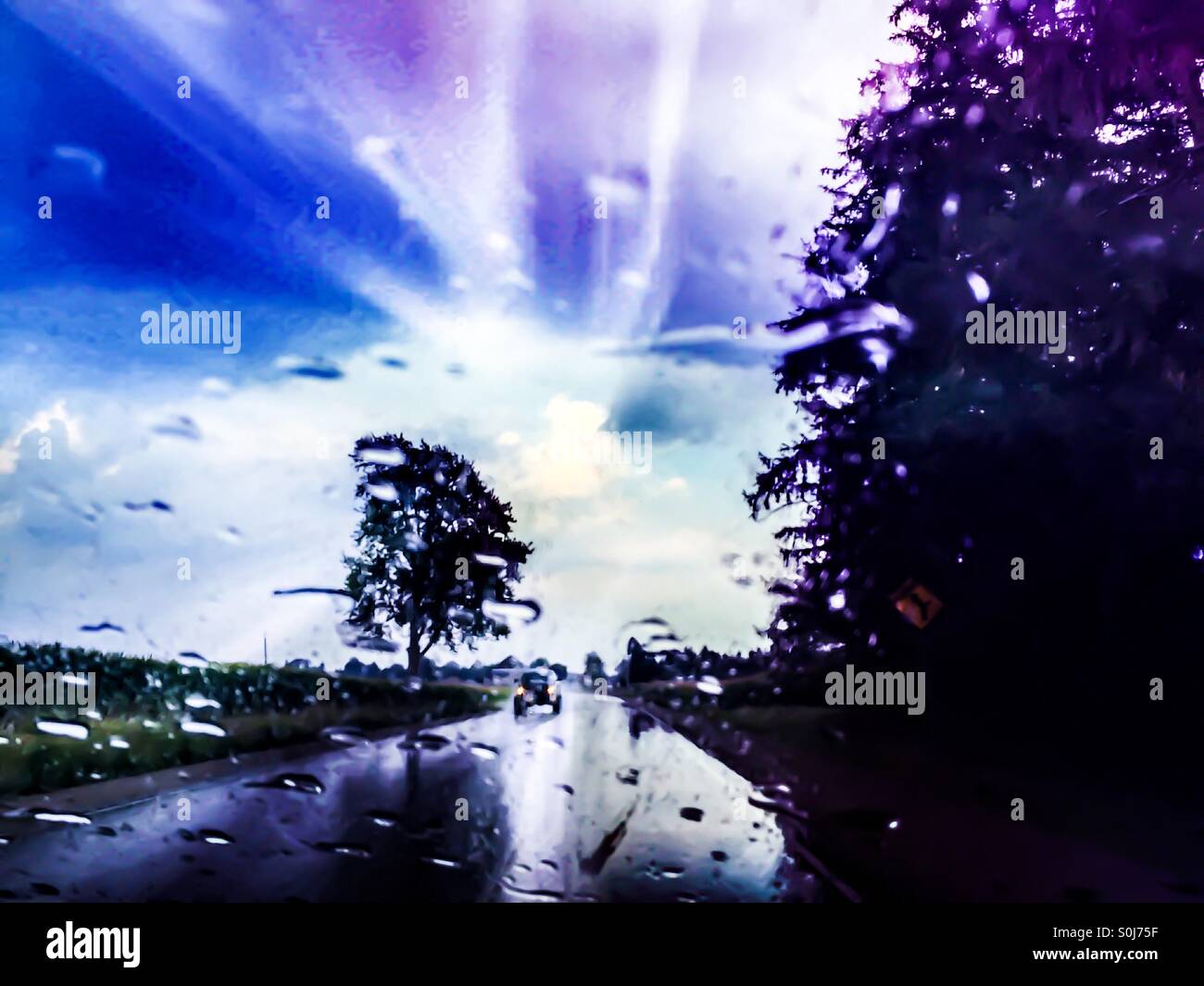 Sturm - Smartphone-aufgenommenes Stockfoto