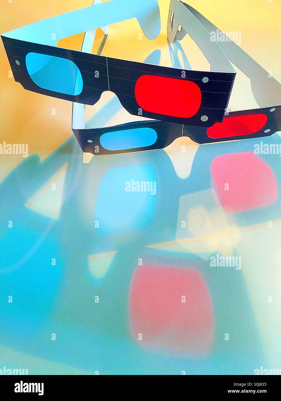 3-d-Brille - Smartphone-aufgenommenes Stockfoto