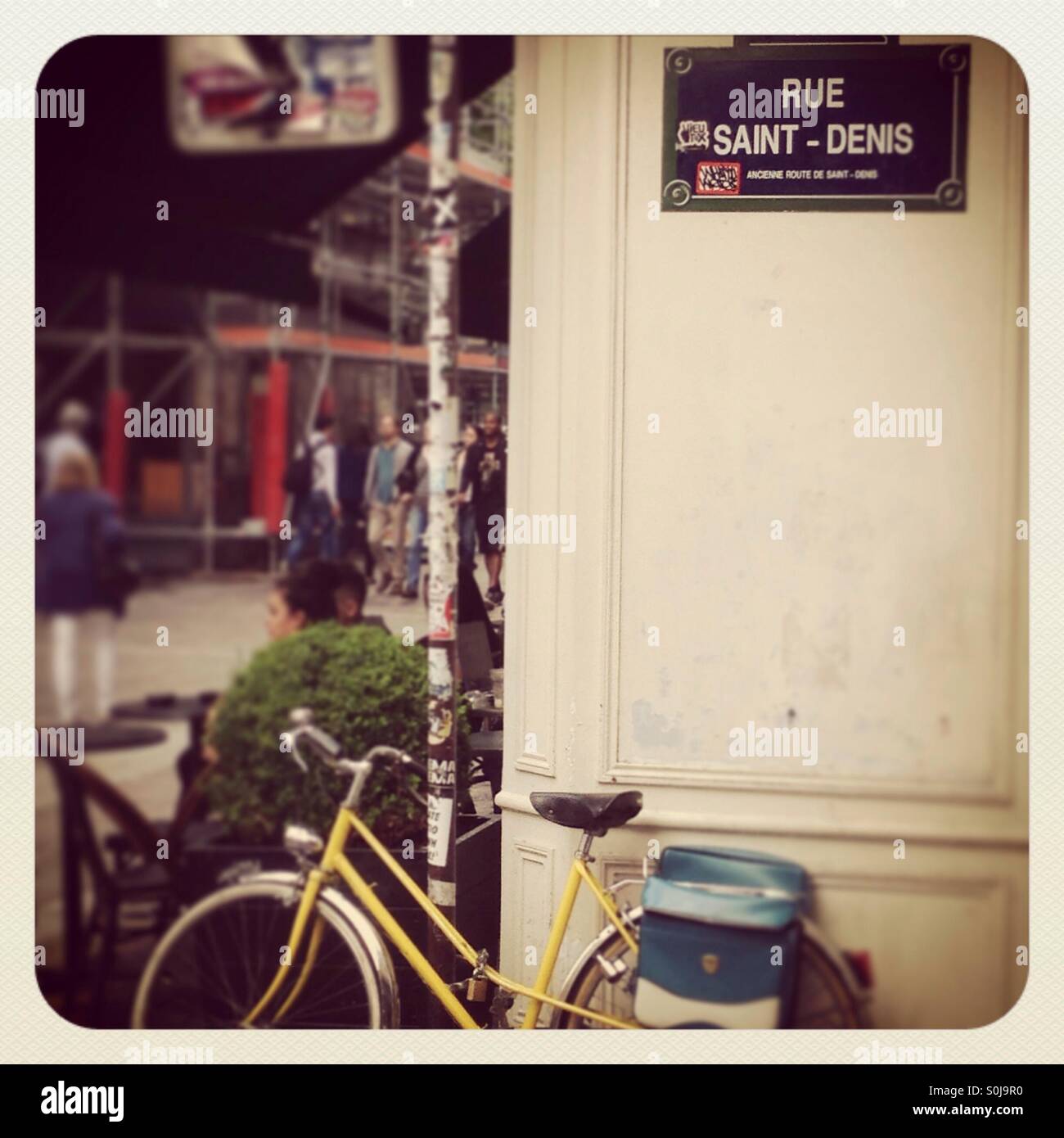 Paris-Zyklus - Smartphone-aufgenommenes Stockfoto