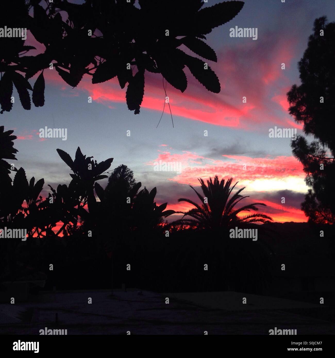 California sunset Stockfoto