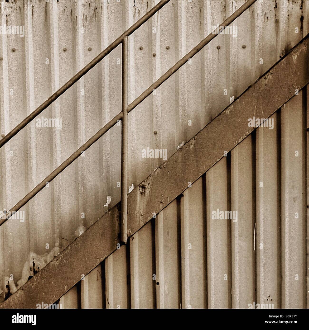 gerade Linien und Schatten Stockfoto