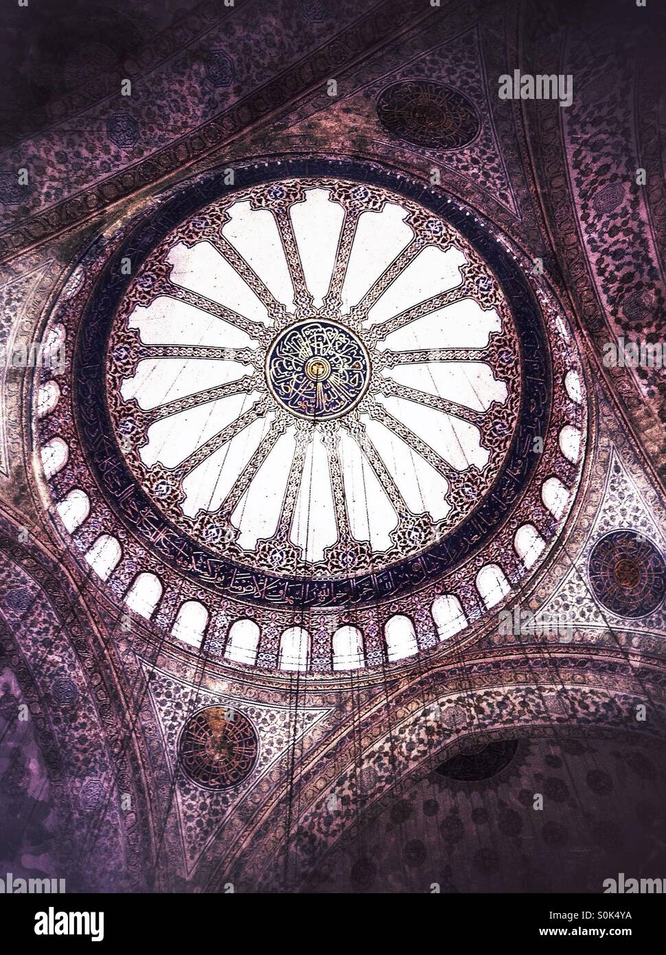 Blaue Moschee-Interieur, Istanbul, Türkei Stockfoto