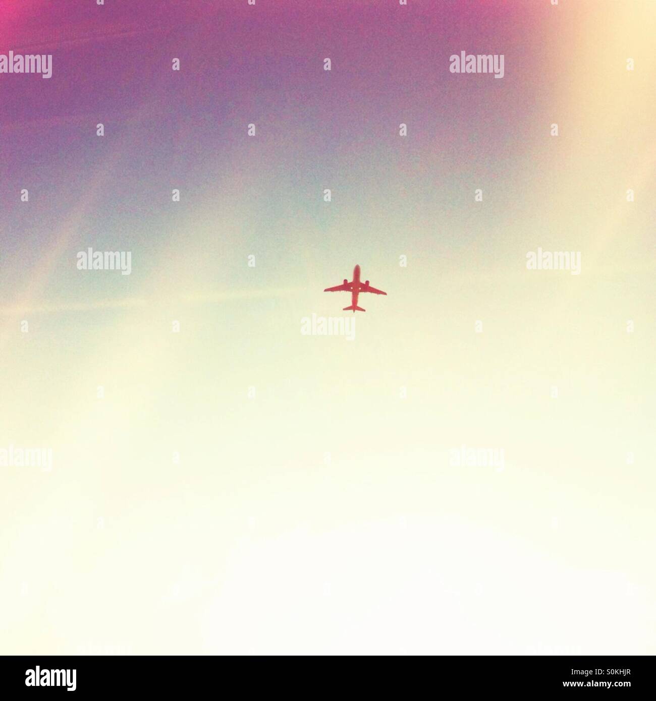 Flugzeug-Himmel Stockfoto