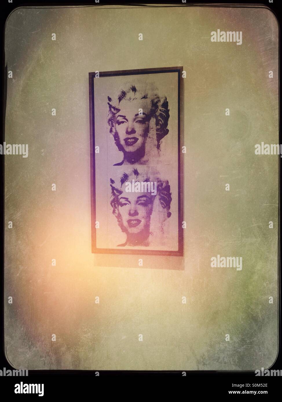 Andy Warhols Marilyn Monroe im Rahmen Stockfoto