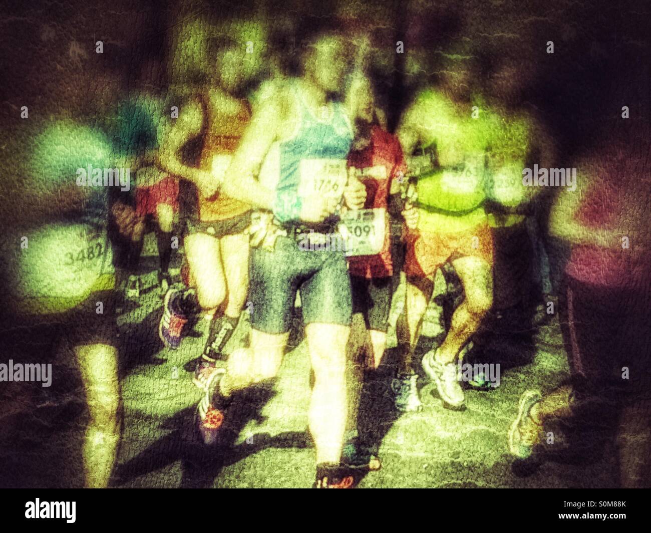 Marathon-Läufer-UK Stockfoto