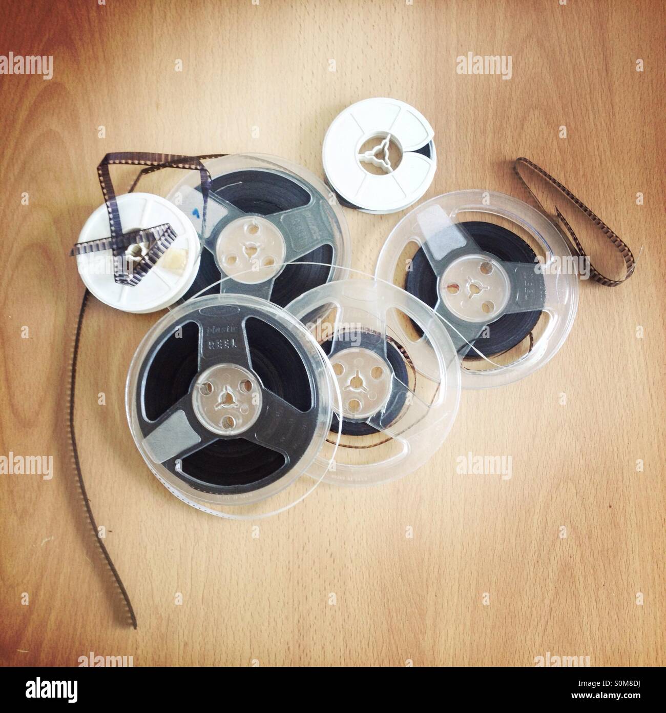 8mm Filmrollen - Smartphone-aufgenommenes Stockfoto