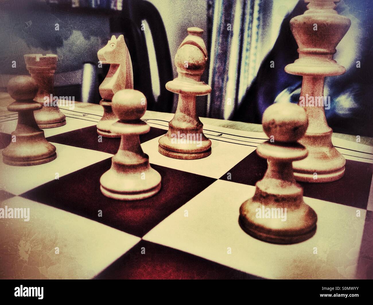 Schach - Smartphone-aufgenommenes Stockfoto