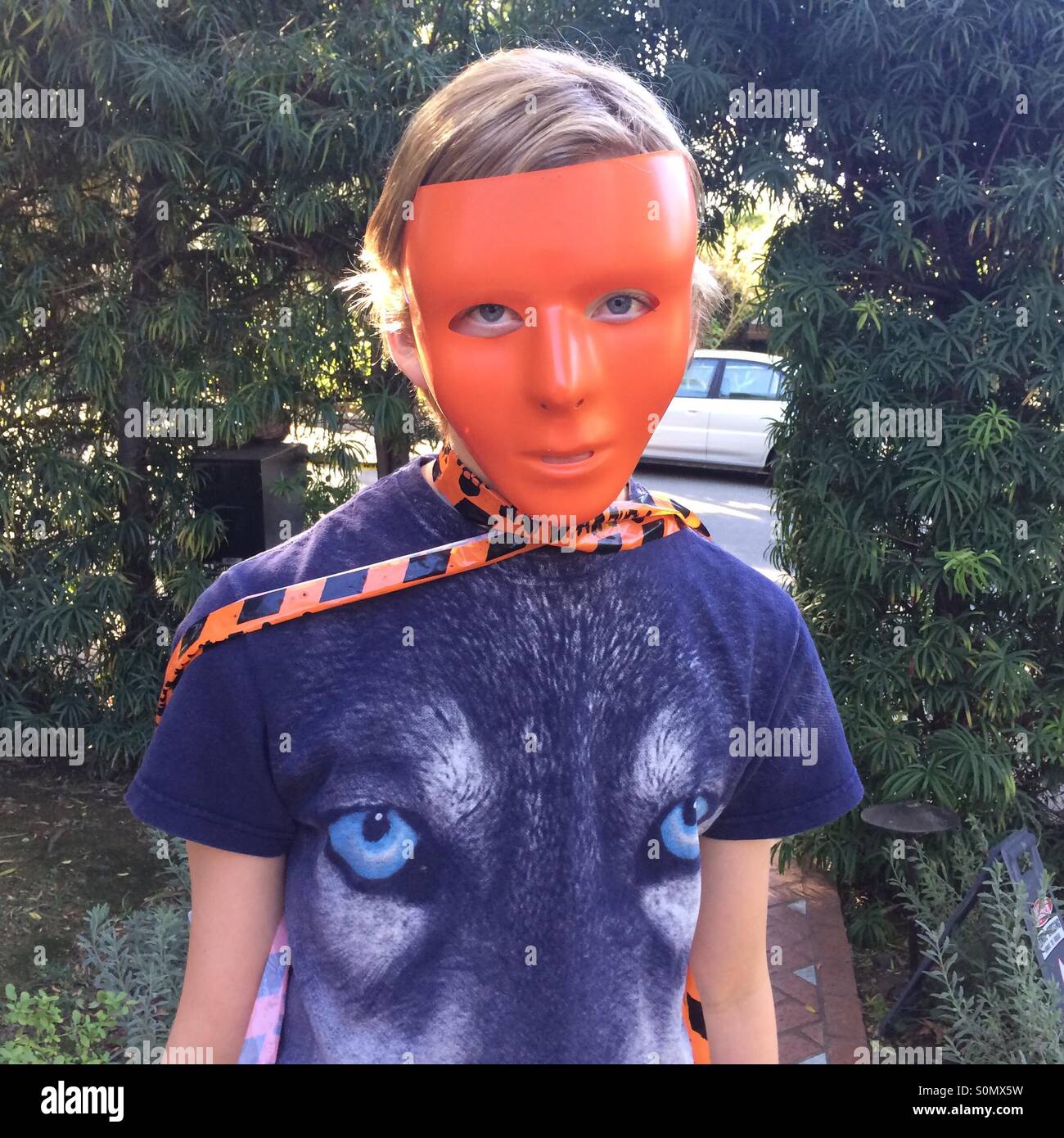Halloween-Augen - Smartphone-aufgenommenes Stockfoto