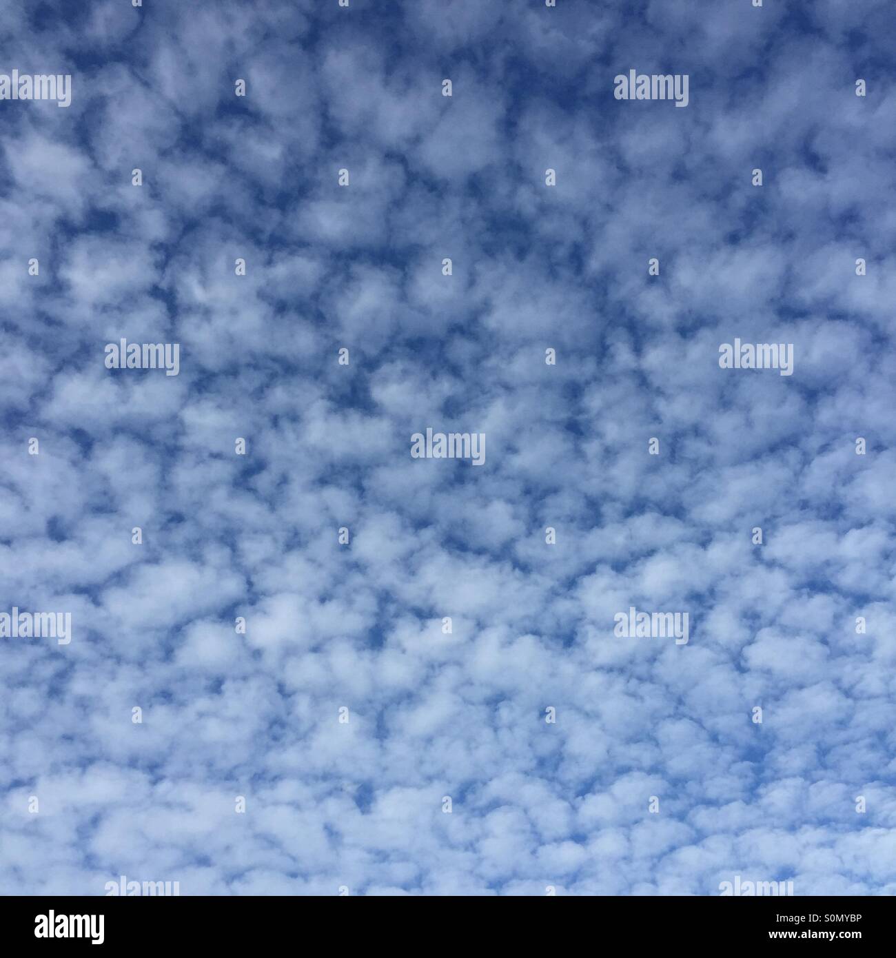 Wolkenhimmel Herbst Stockfoto