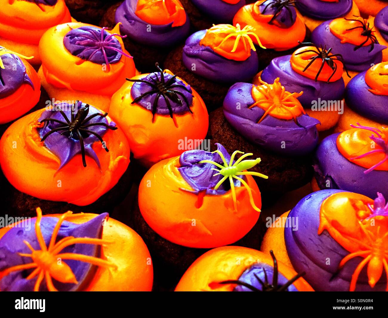 Gruselige cupcakes Stockfoto