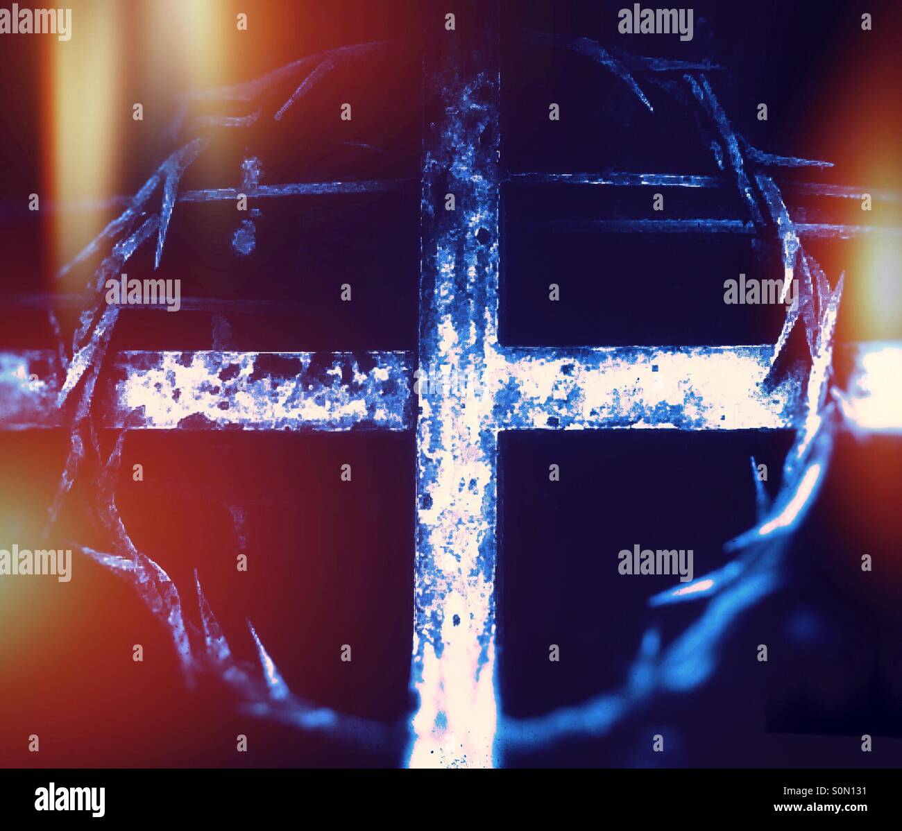 Durch die Unschärfe - Smartphone-aufgenommenes Stockfoto