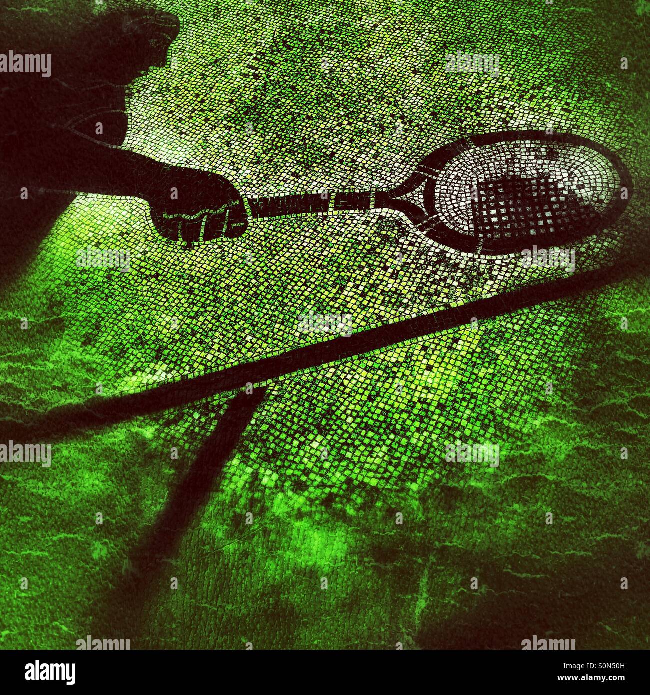 Grass Court grunge Stockfoto