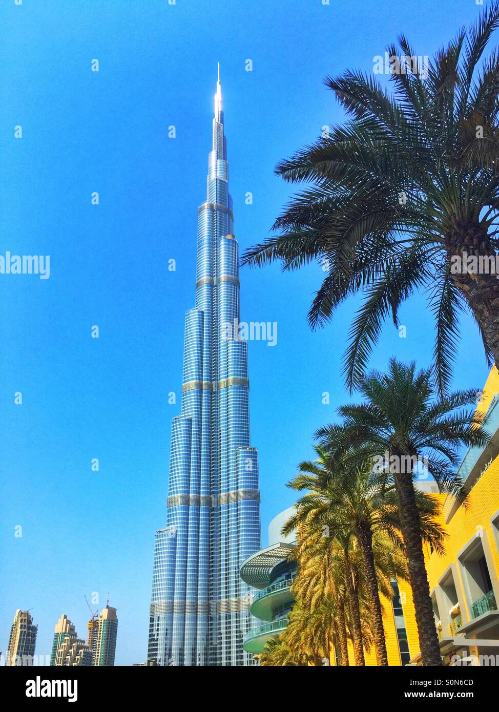 Burj Khalifa Dubai Vereinigte Arabische Emirate Stockfoto
