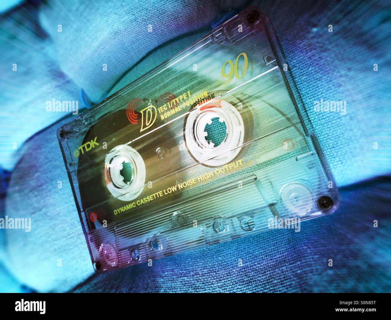 C-Kassette - Smartphone-aufgenommenes Stockfoto