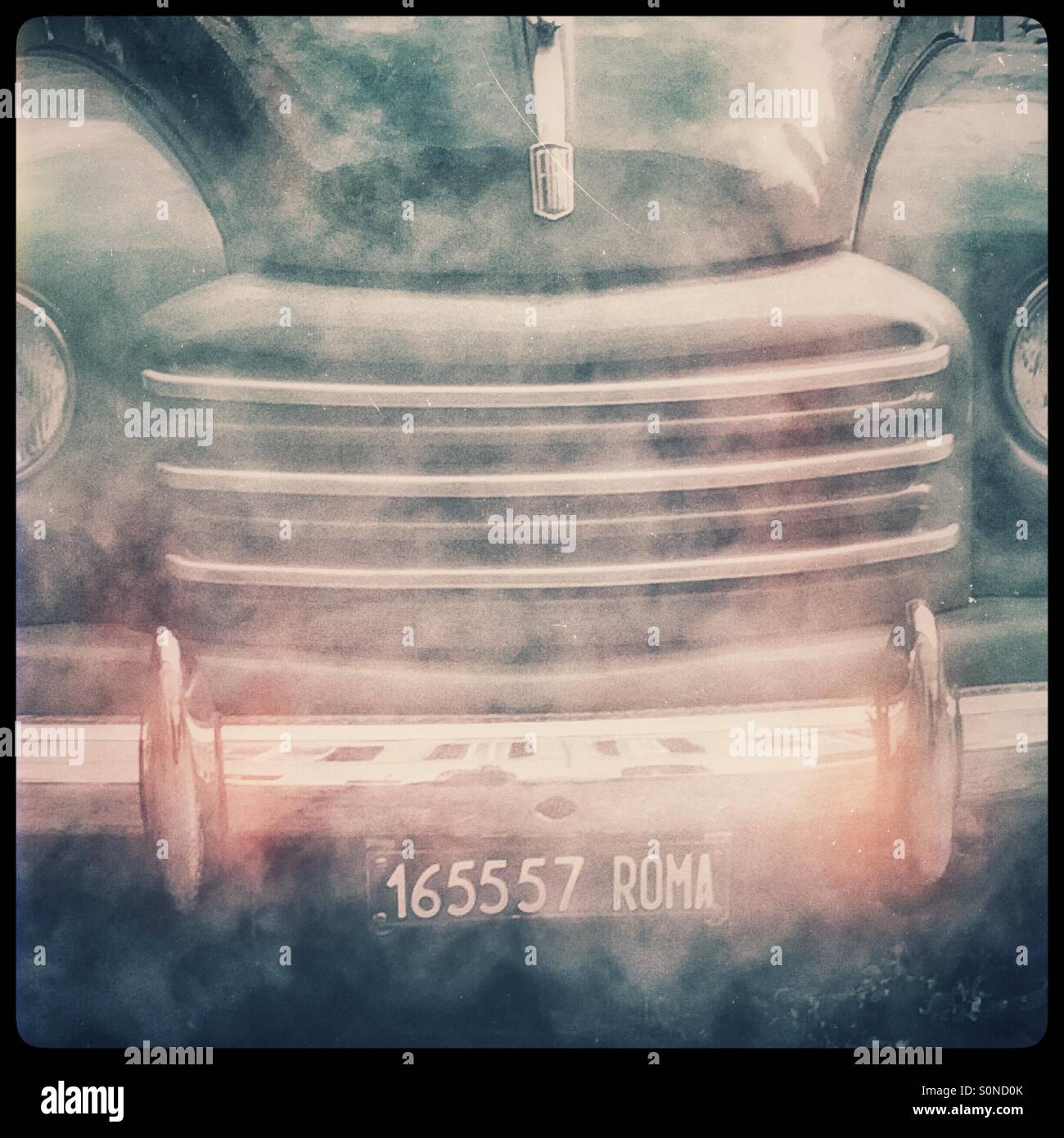 Oldtimer Fiat Nebel - Smartphone-aufgenommenes Stockfoto