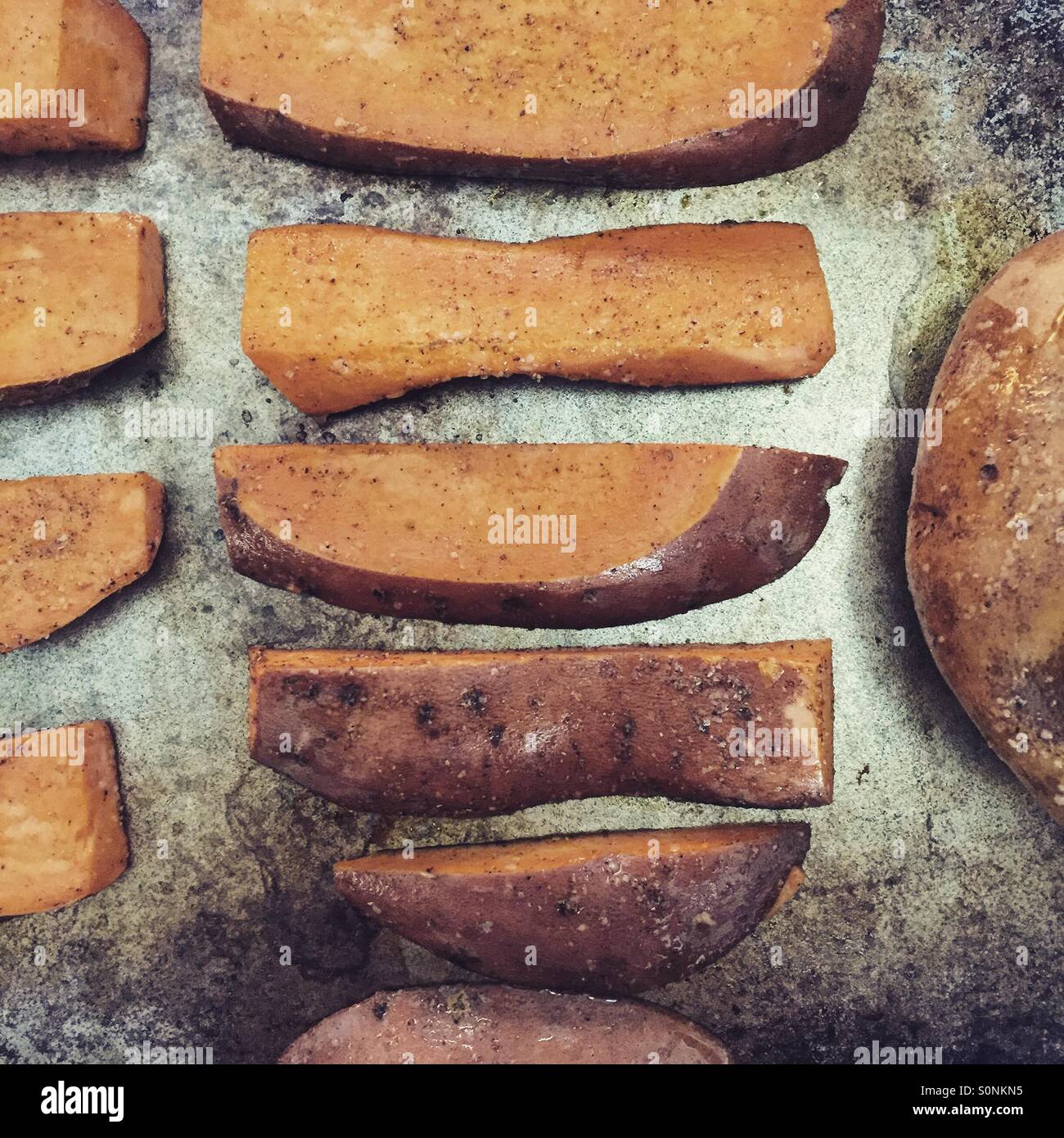 Geröstete Süßkartoffel Stockfoto