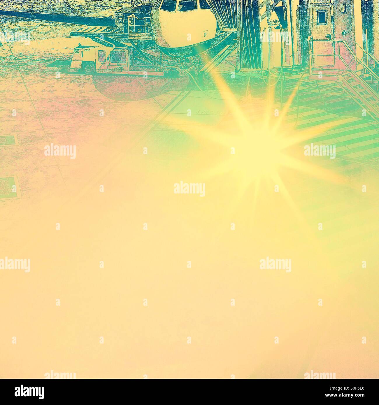 Nebel Leuchten - Smartphone-aufgenommenes Stockfoto