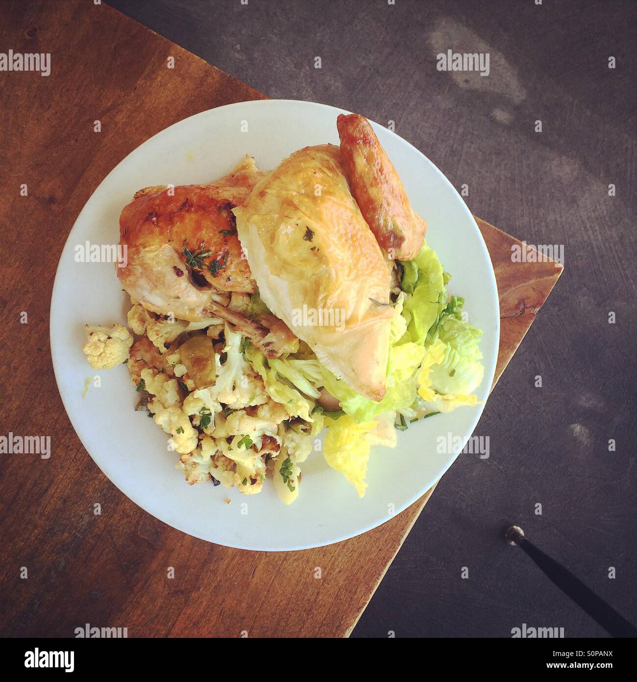 Hühnerfleisch und Gemüse Stockfoto