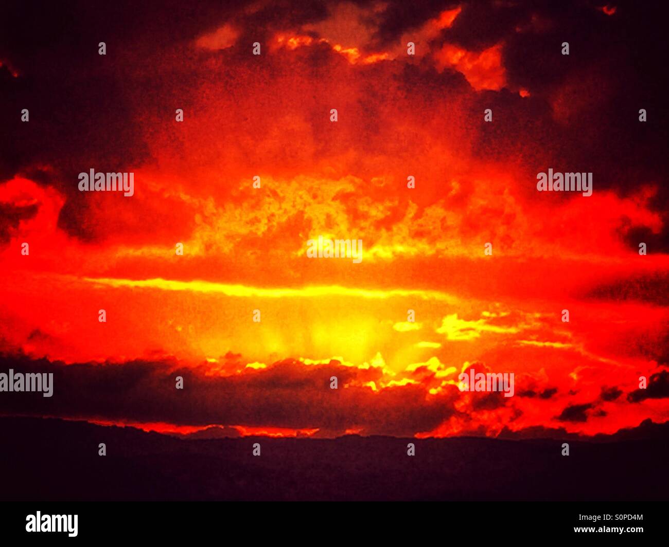 Sunrise, Libanon, mont Libanon, Wolken, Sonne Chine, Flammen, Hussein el Saneh Sonne Stockfoto