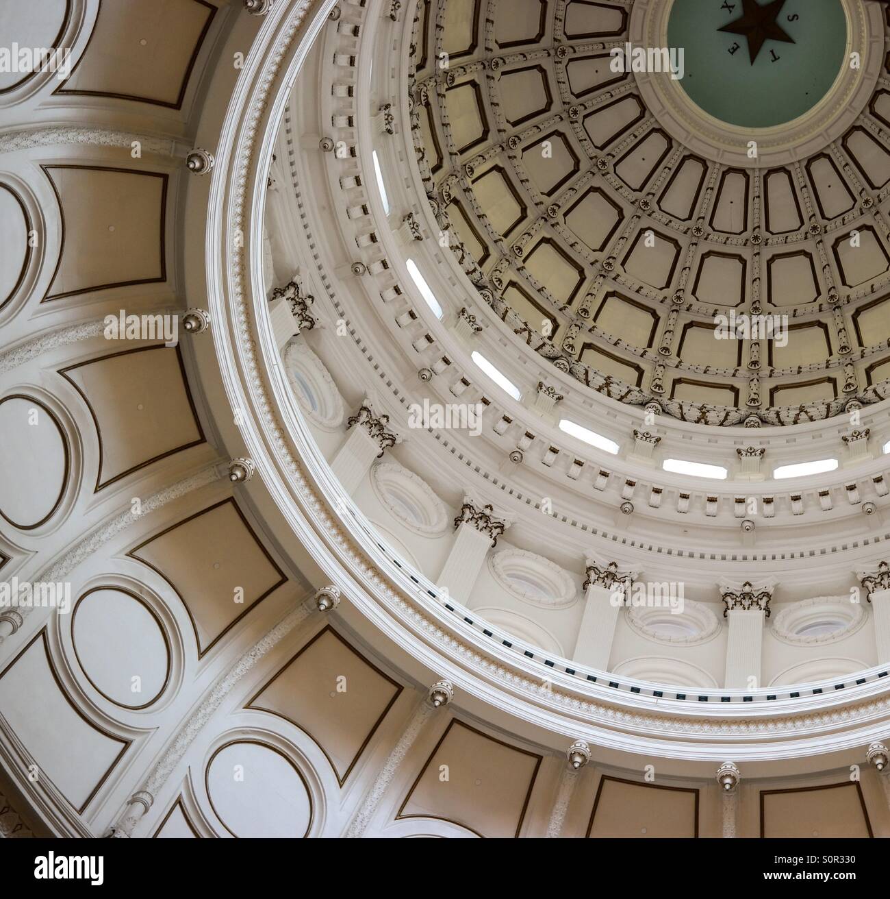 Austin Texas Hauptstadt Gebäude oben anzeigen Stockfoto