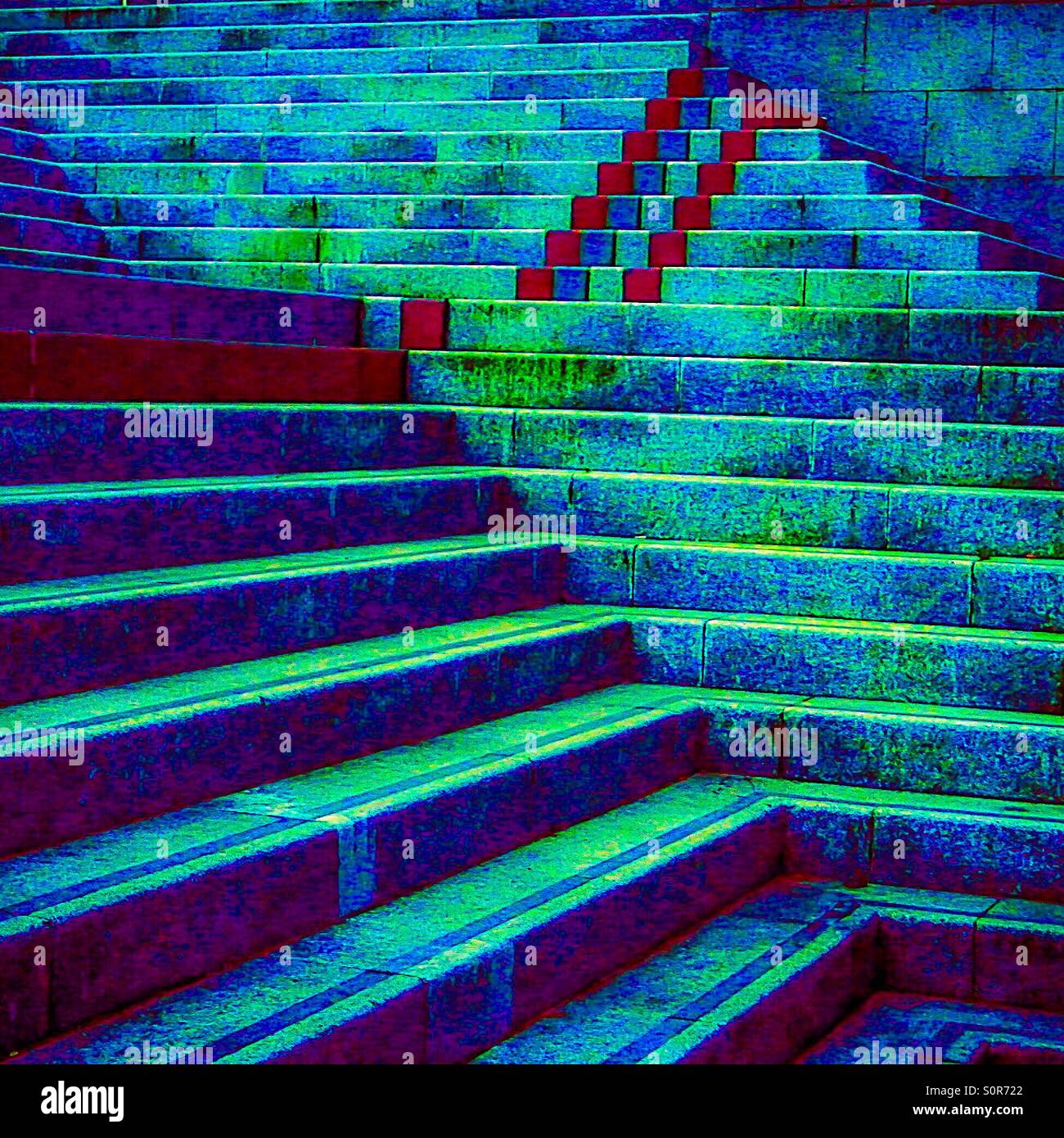 Ecke Schritte - Smartphone-aufgenommenes Stockfoto