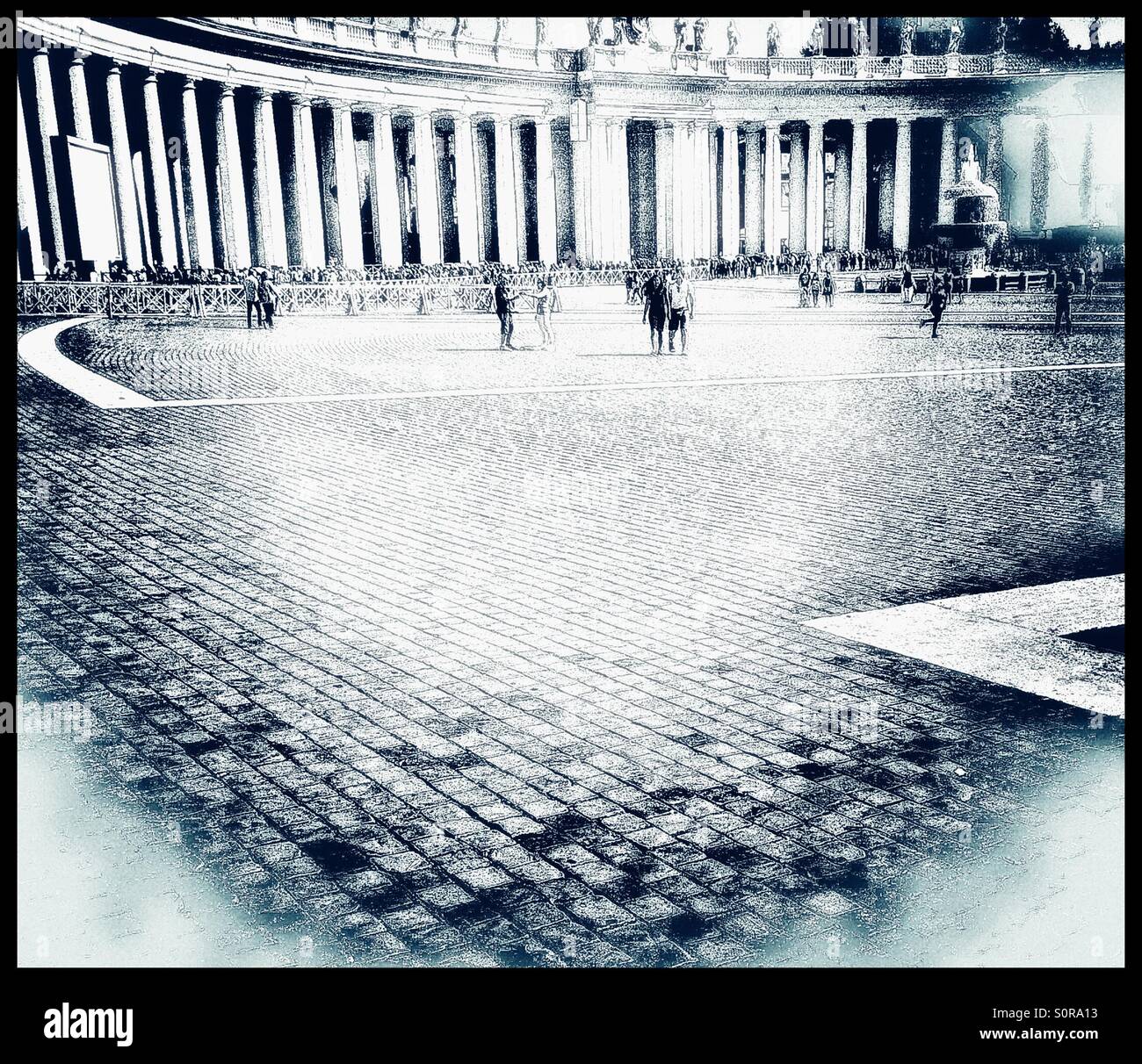 Piazza San Pietro - Smartphone-aufgenommenes Stockfoto