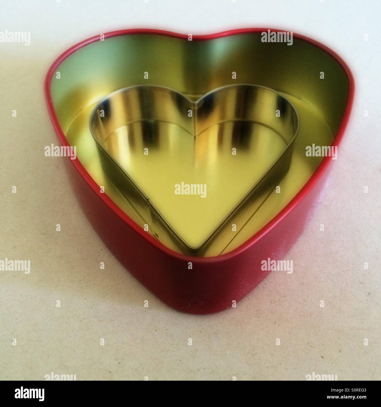 Herzformen. - Smartphone-aufgenommenes Stockfoto