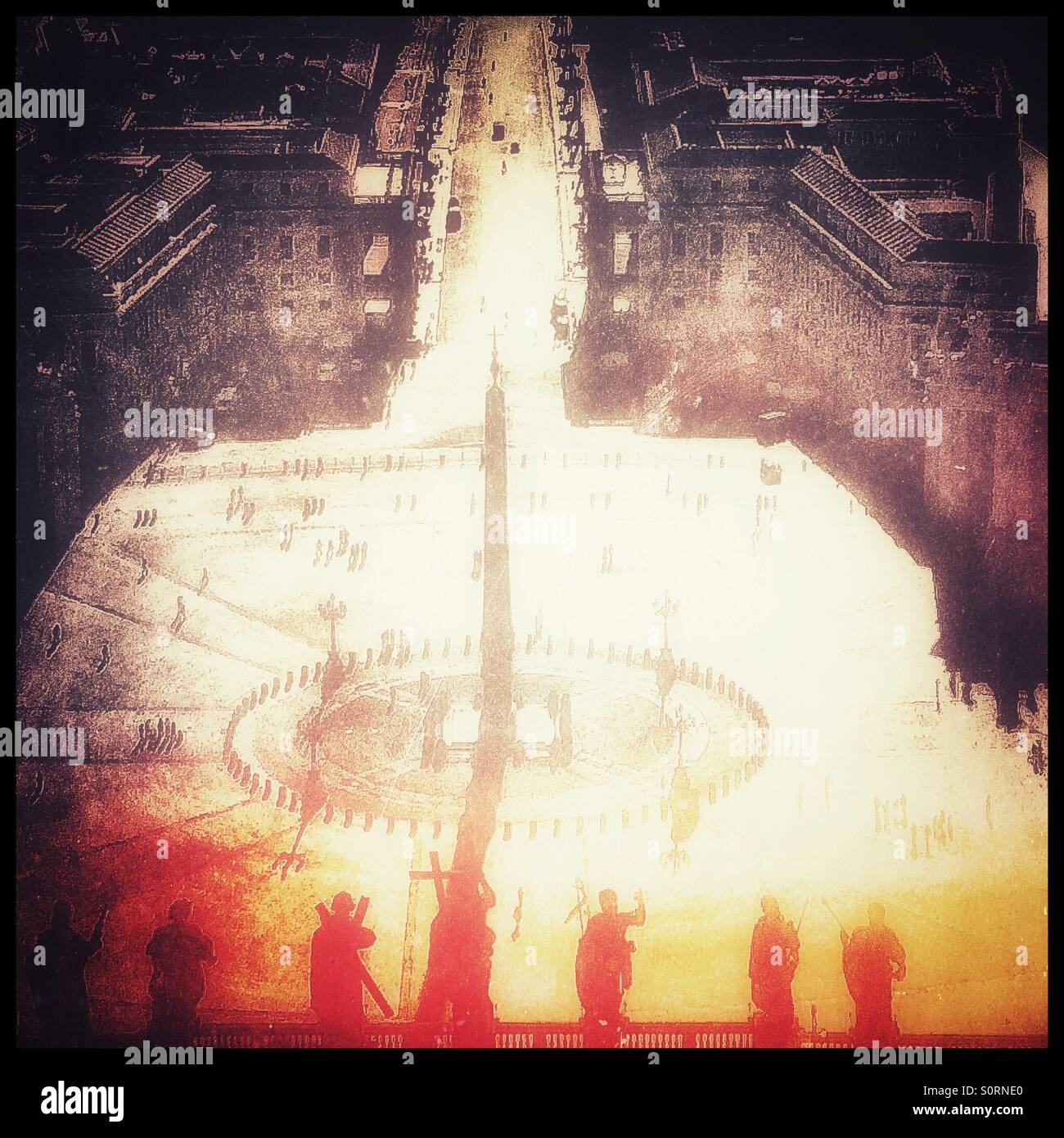 St.-Petri silhouette - Smartphone-aufgenommenes Stockfoto