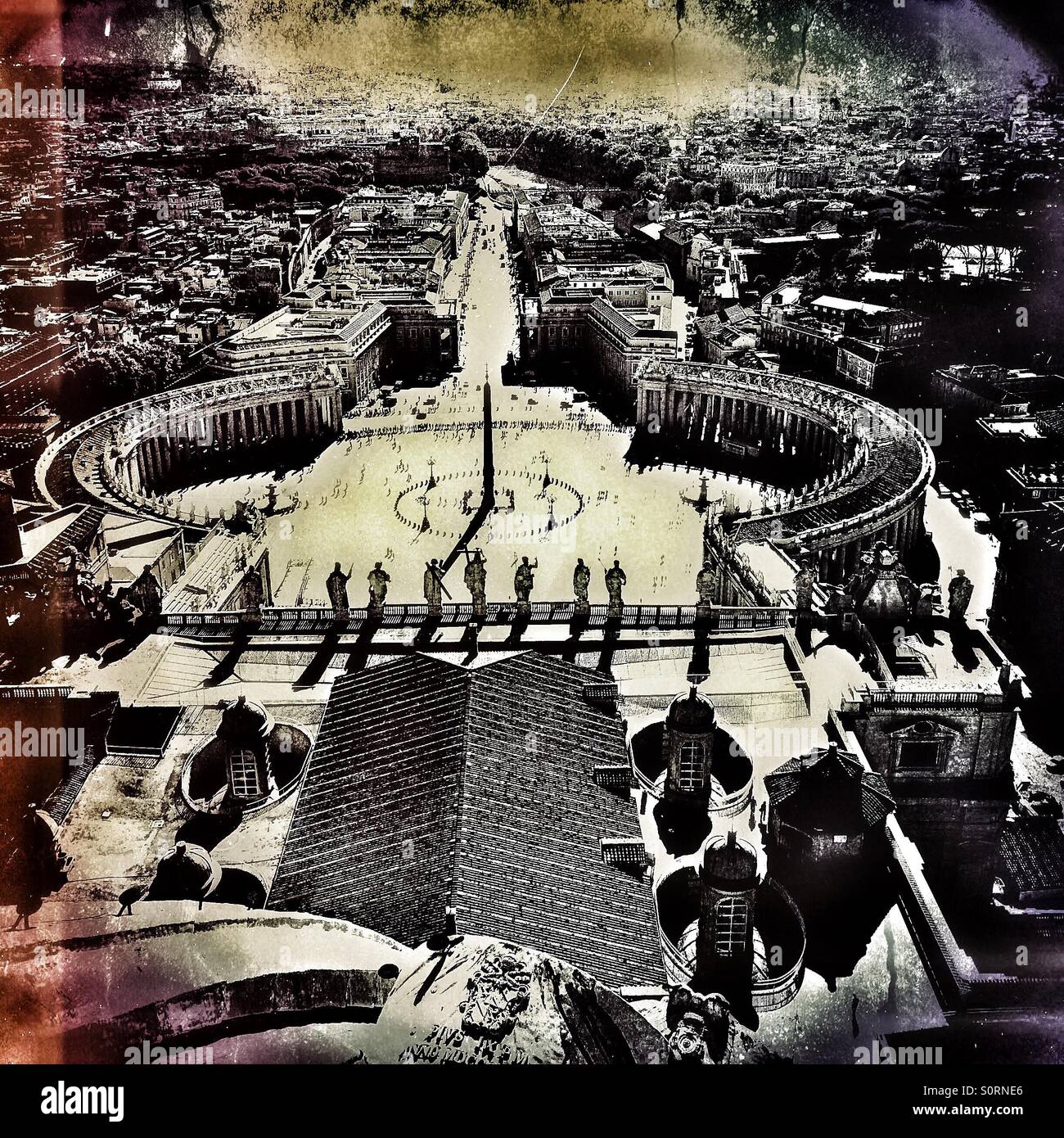 Piazza San Pietro - Smartphone-aufgenommenes Stockfoto