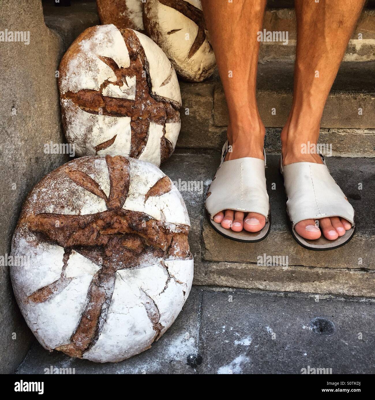 Frisches Brot Stockfoto