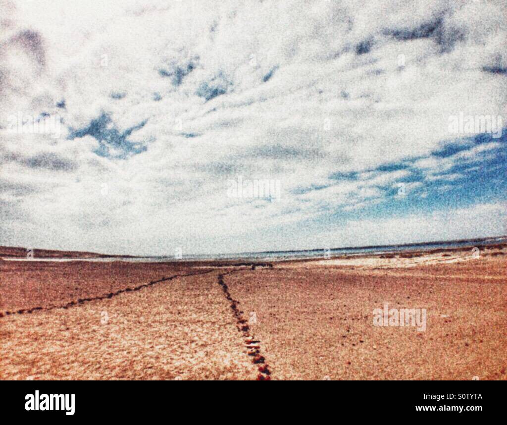 Wüste - Smartphone-aufgenommenes Stockfoto