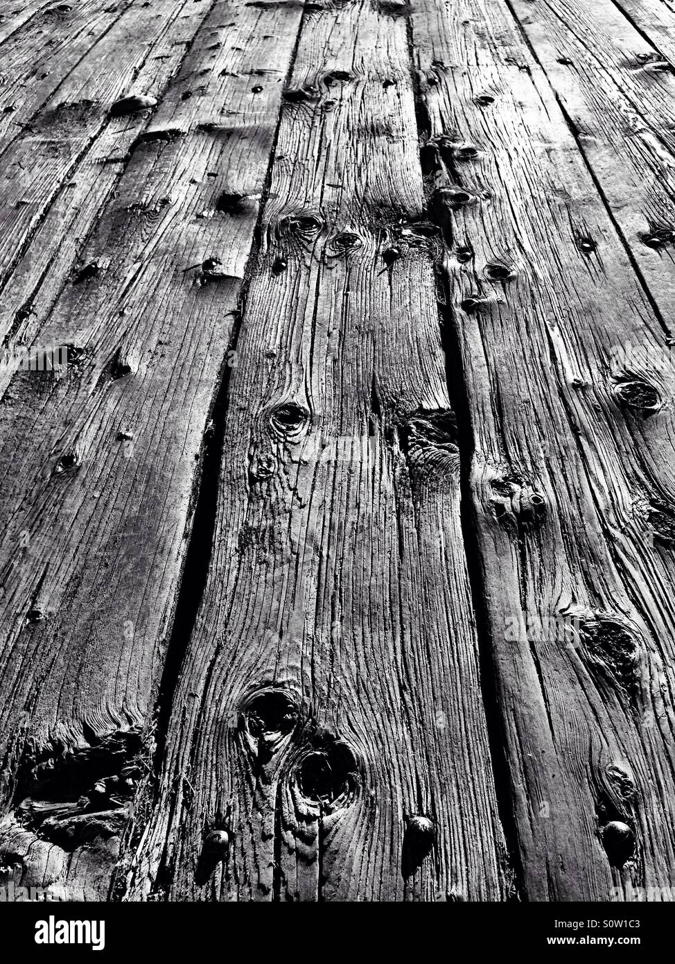Stabile Platten auf einem pier - Smartphone-aufgenommenes Stockfoto