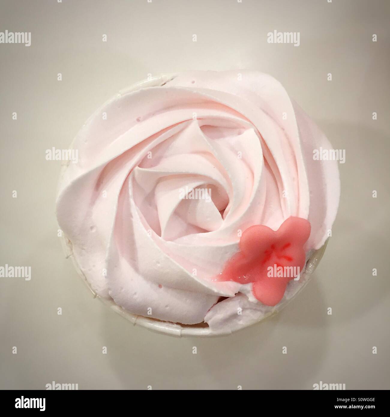rosa Blume Kuchen Stockfoto