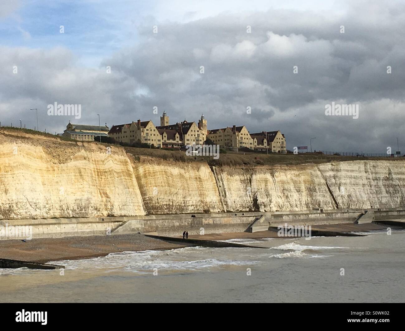 Roedean School-Blick vom Meer Stockfoto