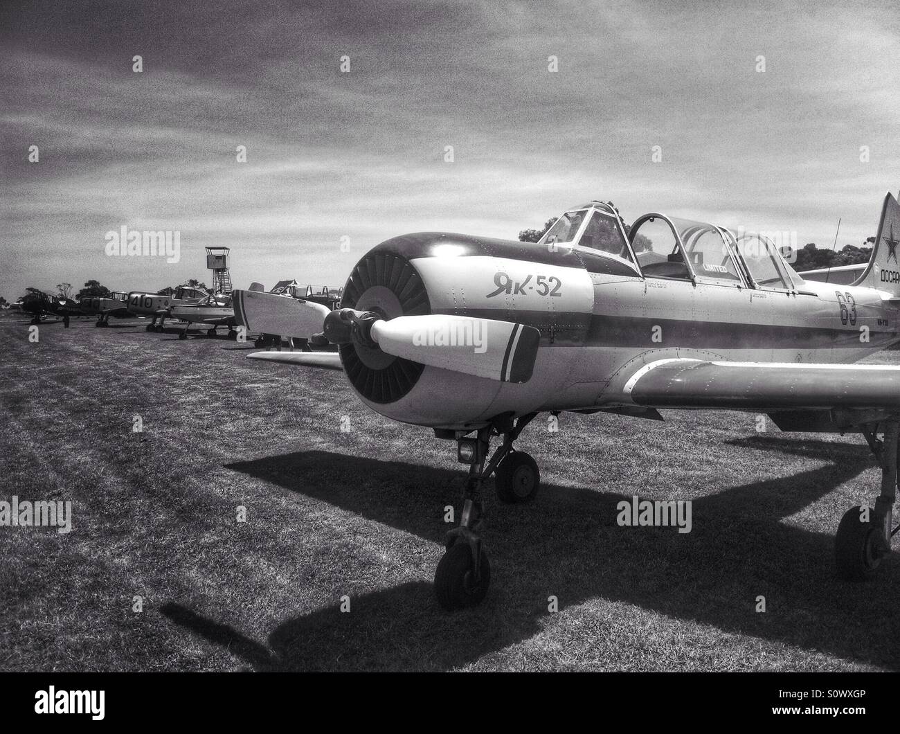 Jakowlew Jak-52 russische militärische training Flugzeug Stockfoto