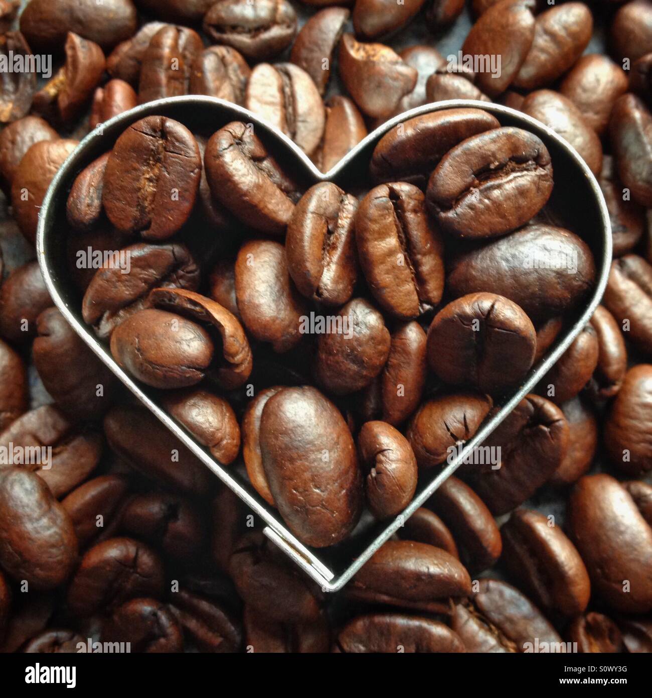 Liebe Kaffee - Smartphone-aufgenommenes Stockfoto