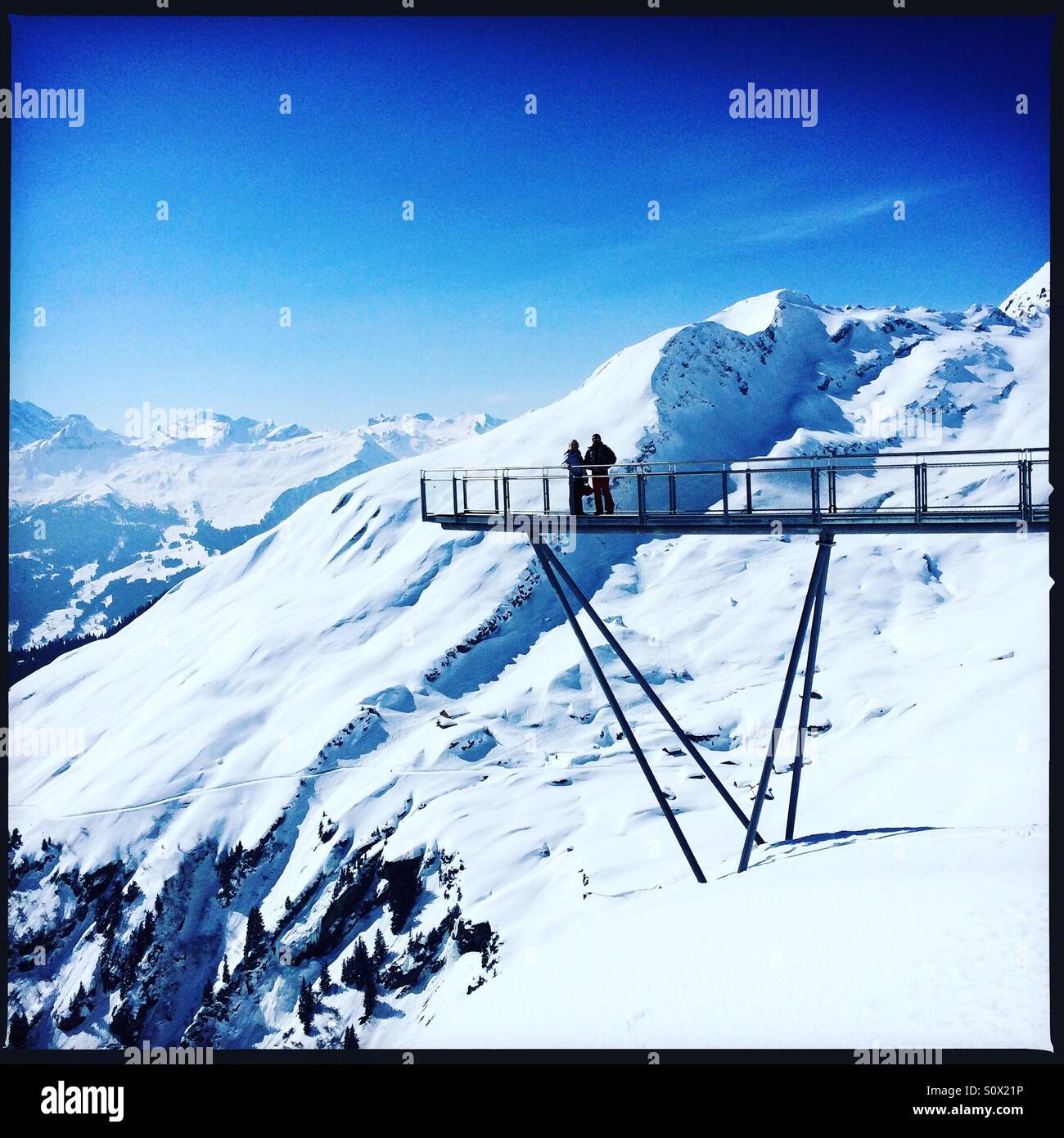 Blick auf Grindelwald, Schweiz Stockfoto