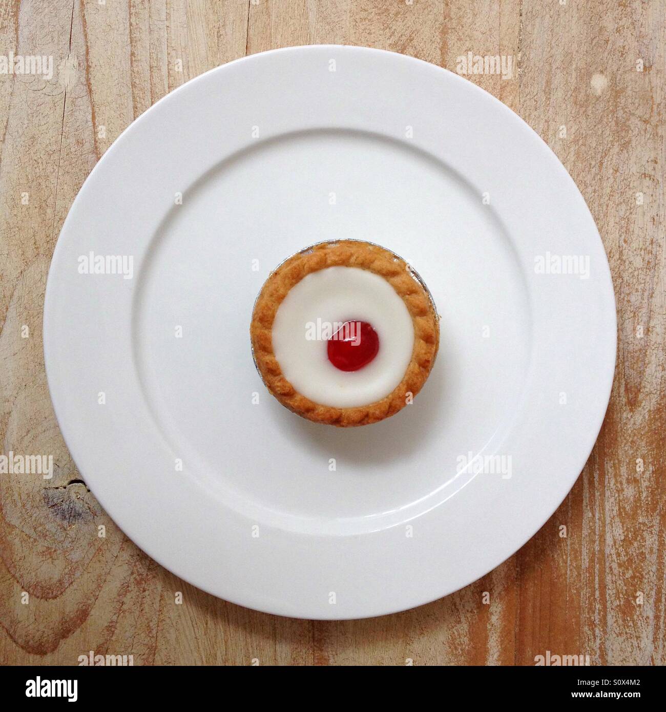 Bakewell tart - Smartphone-aufgenommenes Stockfoto