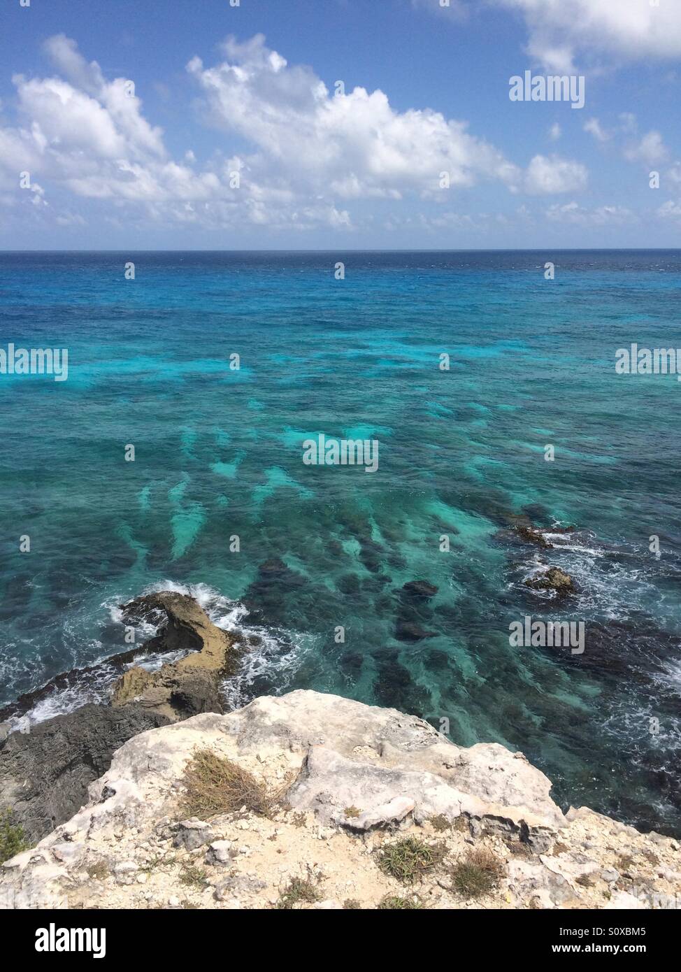 Karibische Meer aus Punta Sur, Isla Mujeres, Mexiko Stockfoto