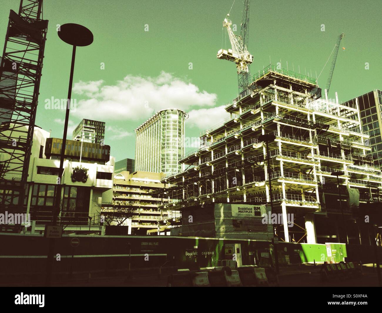 Baustellen in London, England Stockfoto