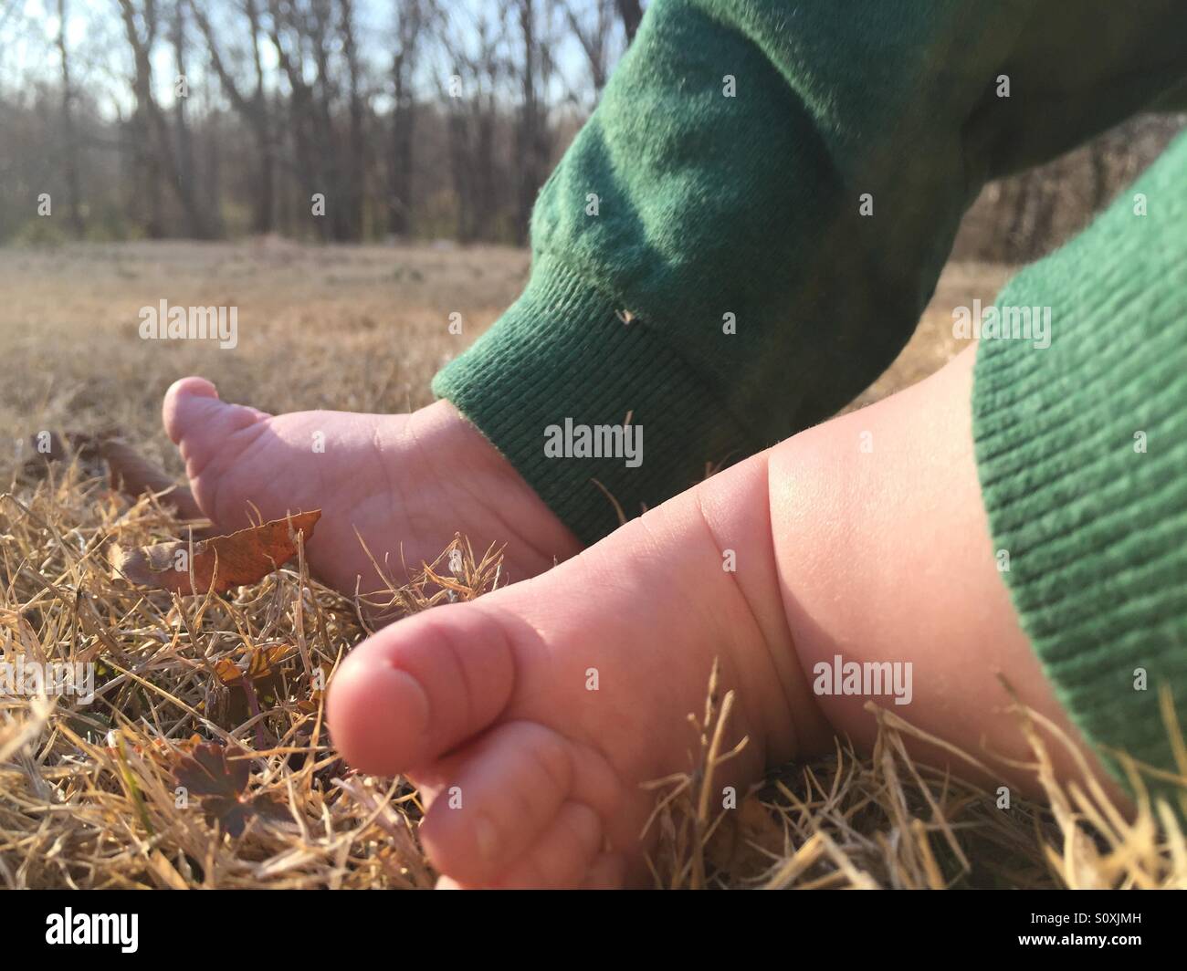 Baby-Zehen Stockfoto