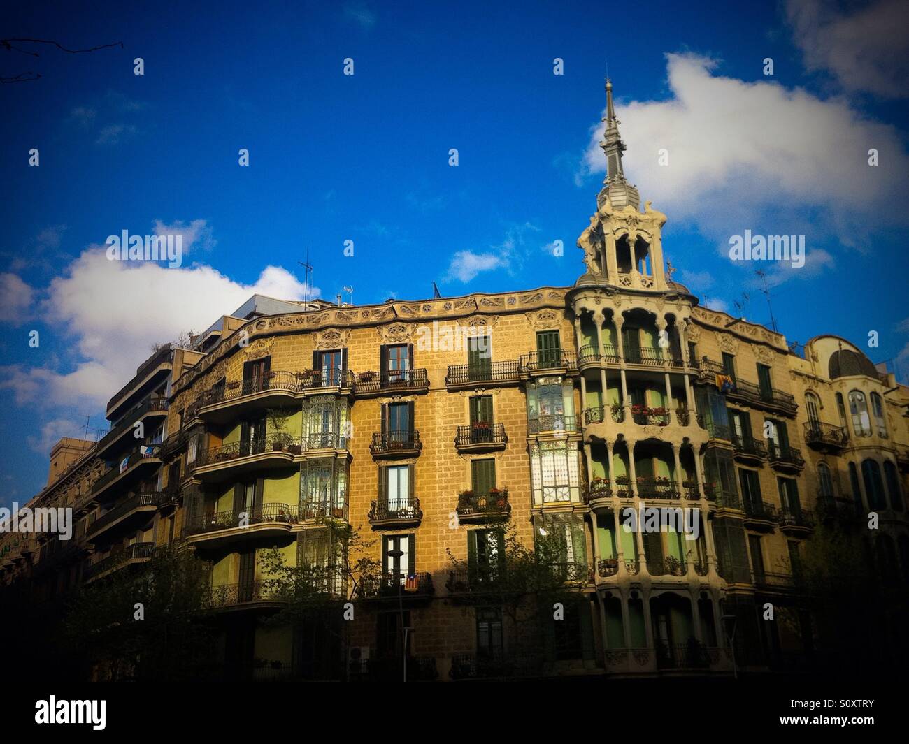 Casa de Josefa Villanueva, modernistischen Gebäude in Barcelona im Eixample-Viertel. Stockfoto