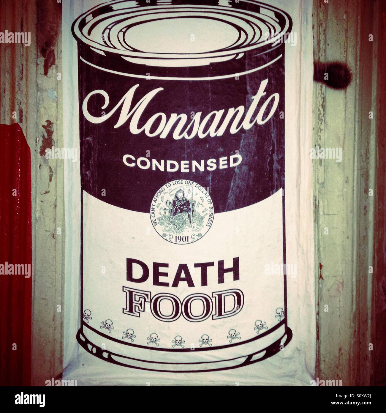 Parisian Straßenkunst in Montmartre - Smartphone-aufgenommenes Stockfoto