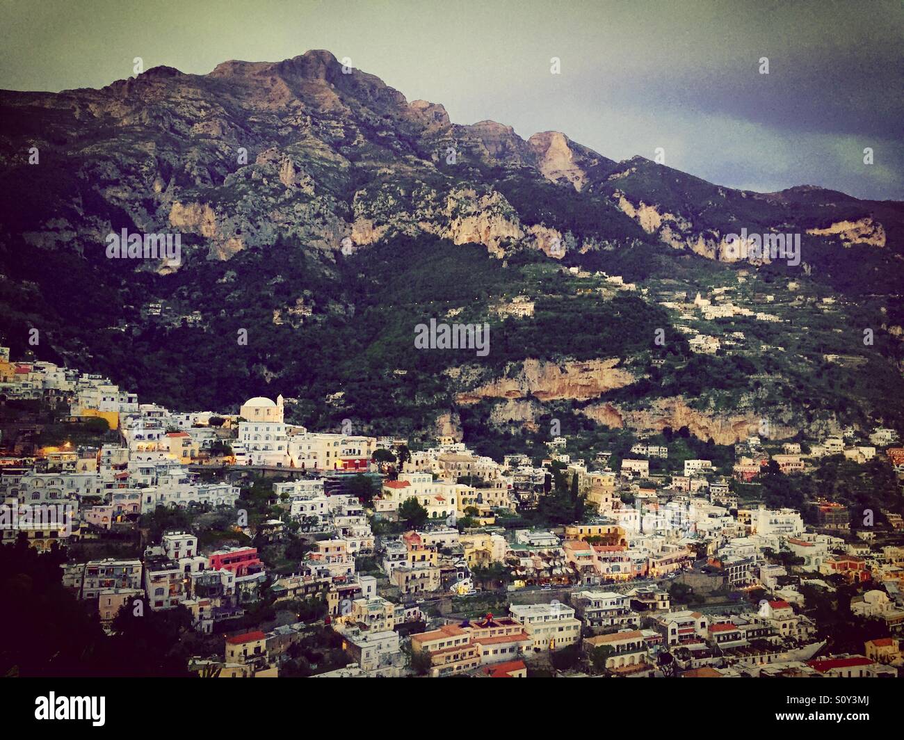 Positano - Amalfi-Küste Italien - Smartphone-aufgenommenes Stockfoto