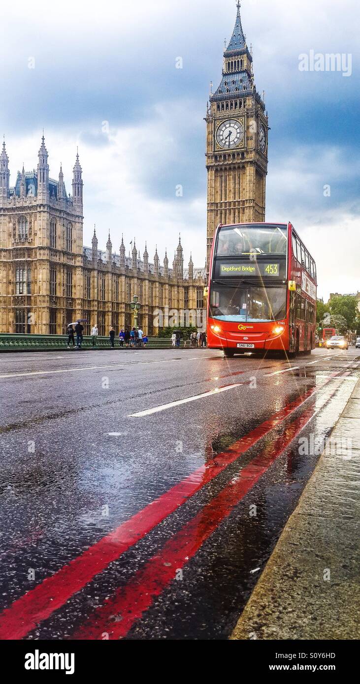 Straße von London Red Bus Stockfoto